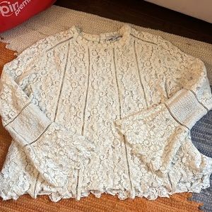 Lumie white lace blouse